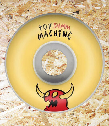 Toy Machine Sketchy Monster 54mm / 100A - White / Yellow. Level Skateboards, Brighton, Local Skate Shop, Independent, Skater owned and run, south coast, Level Skate Park.