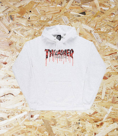 Thrasher, Blood Drip, Pullover Hoodie. Level Skateboards, Brighton, Local Skate Shop, Independent, Skater owned and run, south coast, Level Skate Park.