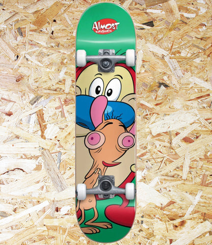 Almost, Ren & Stimpy, On My Back, Resin W/soft Wheels, Kids Complete. Level Skateboards, Brighton, Local Skate Shop, Independent, Skater owned and run, south coast, Level Skate Park.
